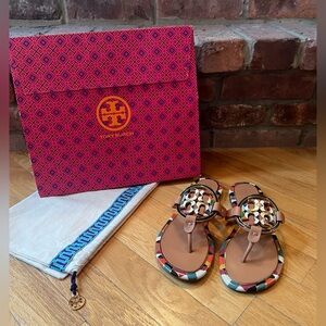 Tory Burch Multicolored Enamel Miller Sandals